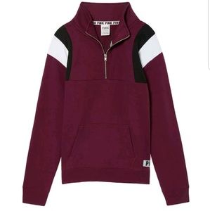 Pink burgundy color block pullover (NWT)